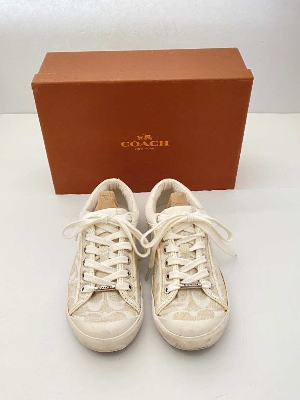 Vintage Coach Signature C Monogram Canvas Sneakers Size: 6